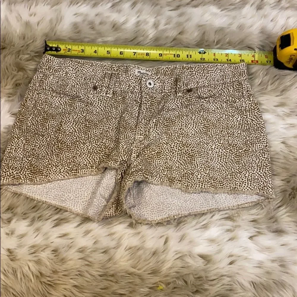 Madewell safari dot printed shorts 28